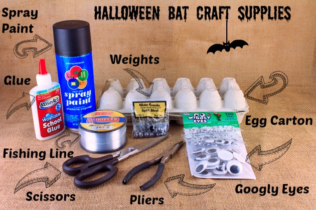 Halloween Crafts For Kids Tutorial Flying Black Bat